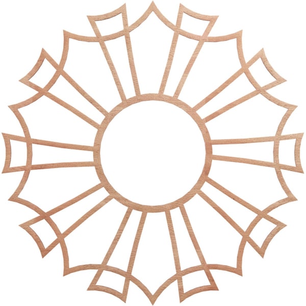 Ekena Millwork Augustus Wood Fretwork Pierced Ceiling Medallion, Cherry, 30"OD x 10 1/2"ID x 3/8"T CMWP30X30X0375AUCH - main